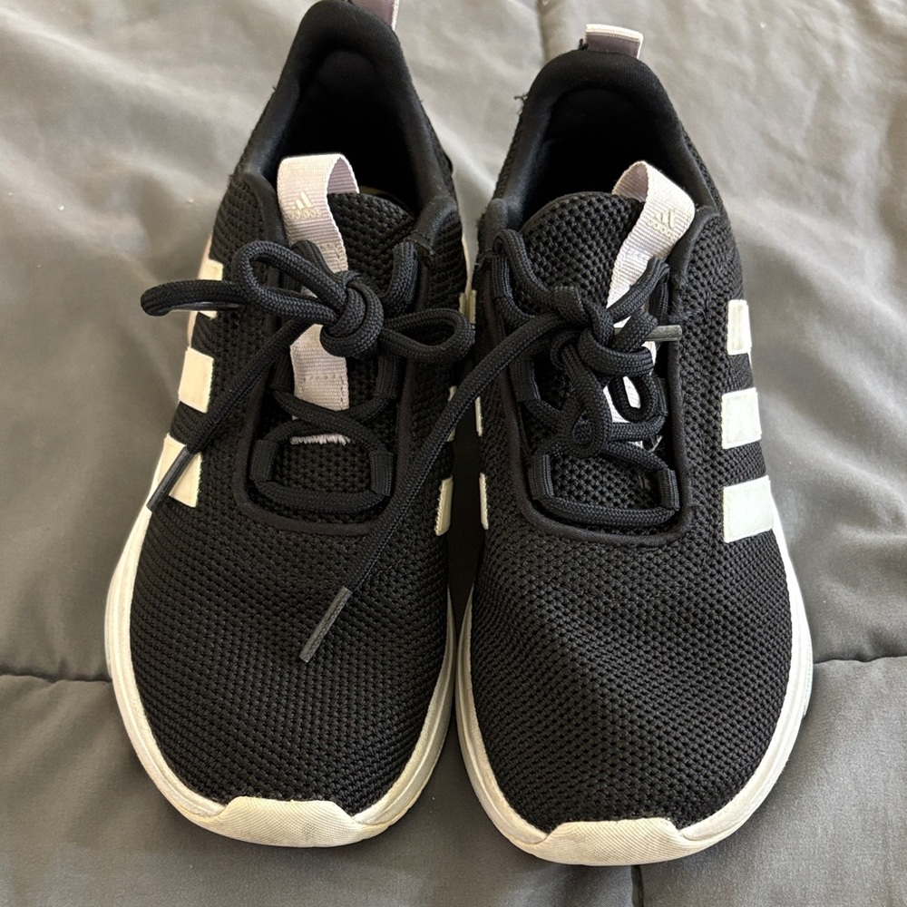 Adidas Kids Black and White Sneakers